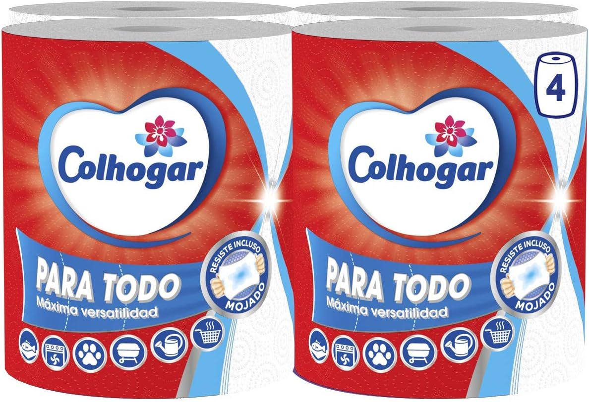4 rollos de papel de cocina Colhogar Para todo por 8,98€ (marcando aplicar cupón en compra recurrente)