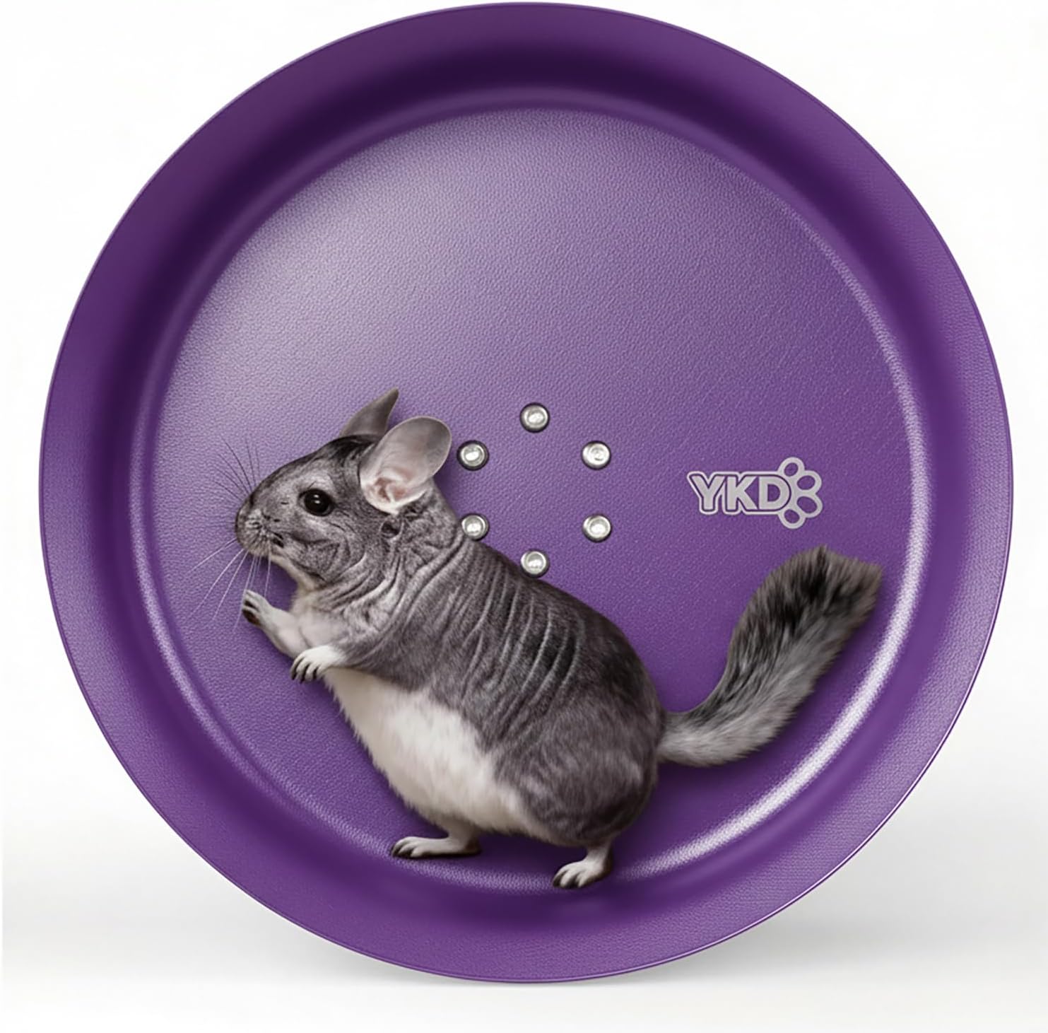 15" Silent Chinchillas Exercise Wheel, Aluminum Alloy Noiseless Running Wheel for Syrian Hamsters, Hedgehogs, Squirrels and Small Pets (Purple)