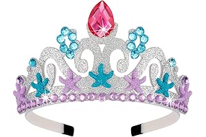 Canitor Birthday Crown for Girls Mermaid Crown - Little Princess Crown for Girls