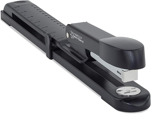 Rapesco A590FBA3 Germ-Savvy Antibacterial: Marlin Long Arm Stapler - Black