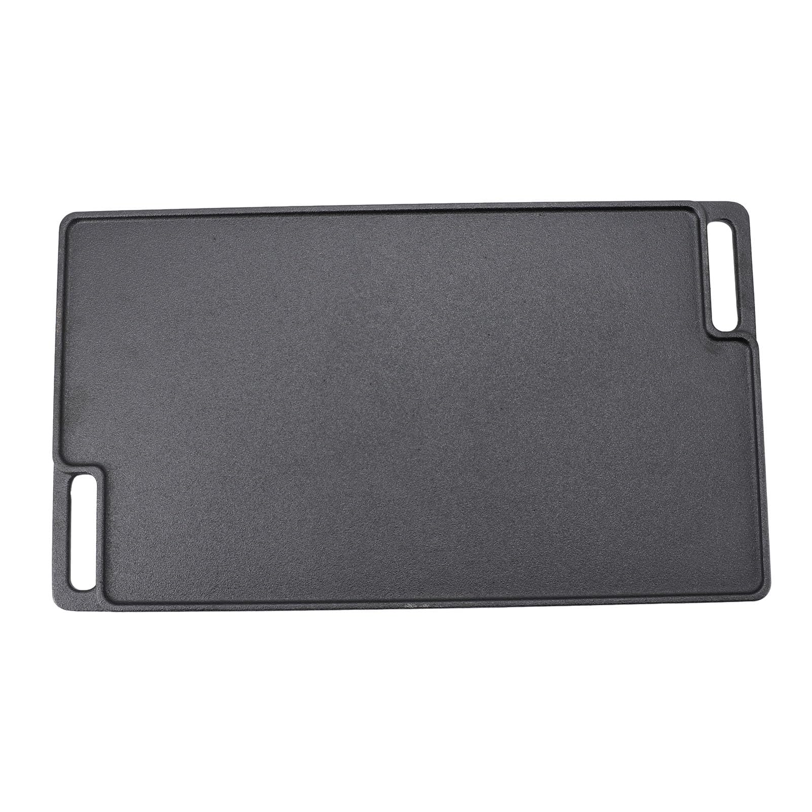 Plancha rectangular de hierro fundido preenvejecida reversible, sartén plancha de doble quemador antiadherente con asas para cocina de estufa, horno, parrilla y fogata.