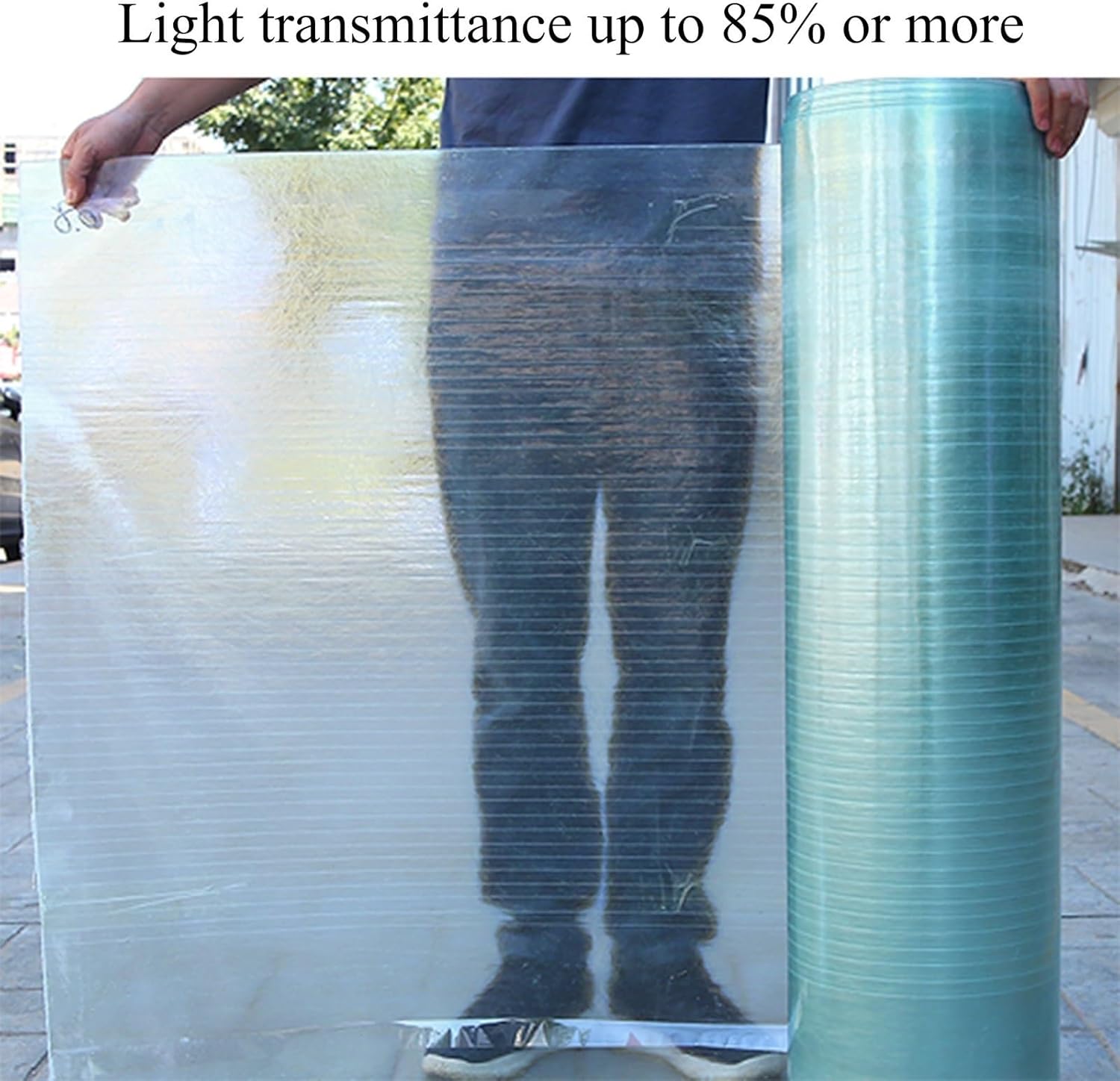 EMYJAY Polycarbonate Roofing Sheet, Roofing Greenhouse Clear Plastic Panels Outdoor Awning Canopy Cover for Greenhouses Sheds Carports Enclosu (Color : Clear, Size : 1.2mx2m)