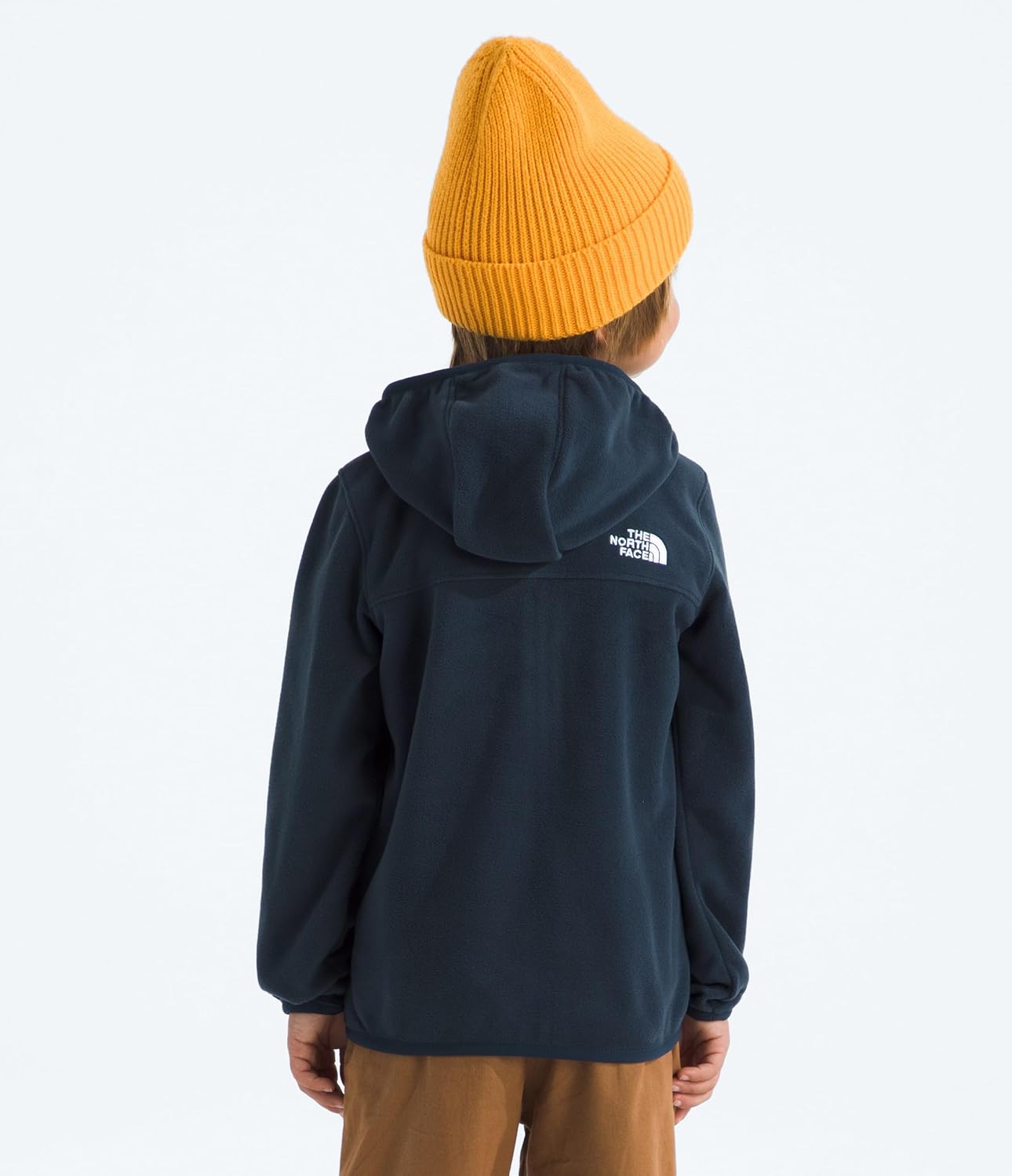The North Face Kids' Glacier Full Zip Hooded Jacket - Lightweight Fleece Hoodie for Boys & Girls, Secure Zip Hand Pockets, Summit Navy, 6
