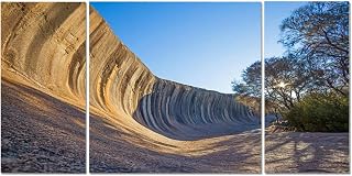 3 Piece Wall Art Framed Large Big Canvas Wall Art Decor For Living Room Bedroom Kitchen Office Dawn at Wave Rock near Western Australia Paintings Artwork Pictures Prints