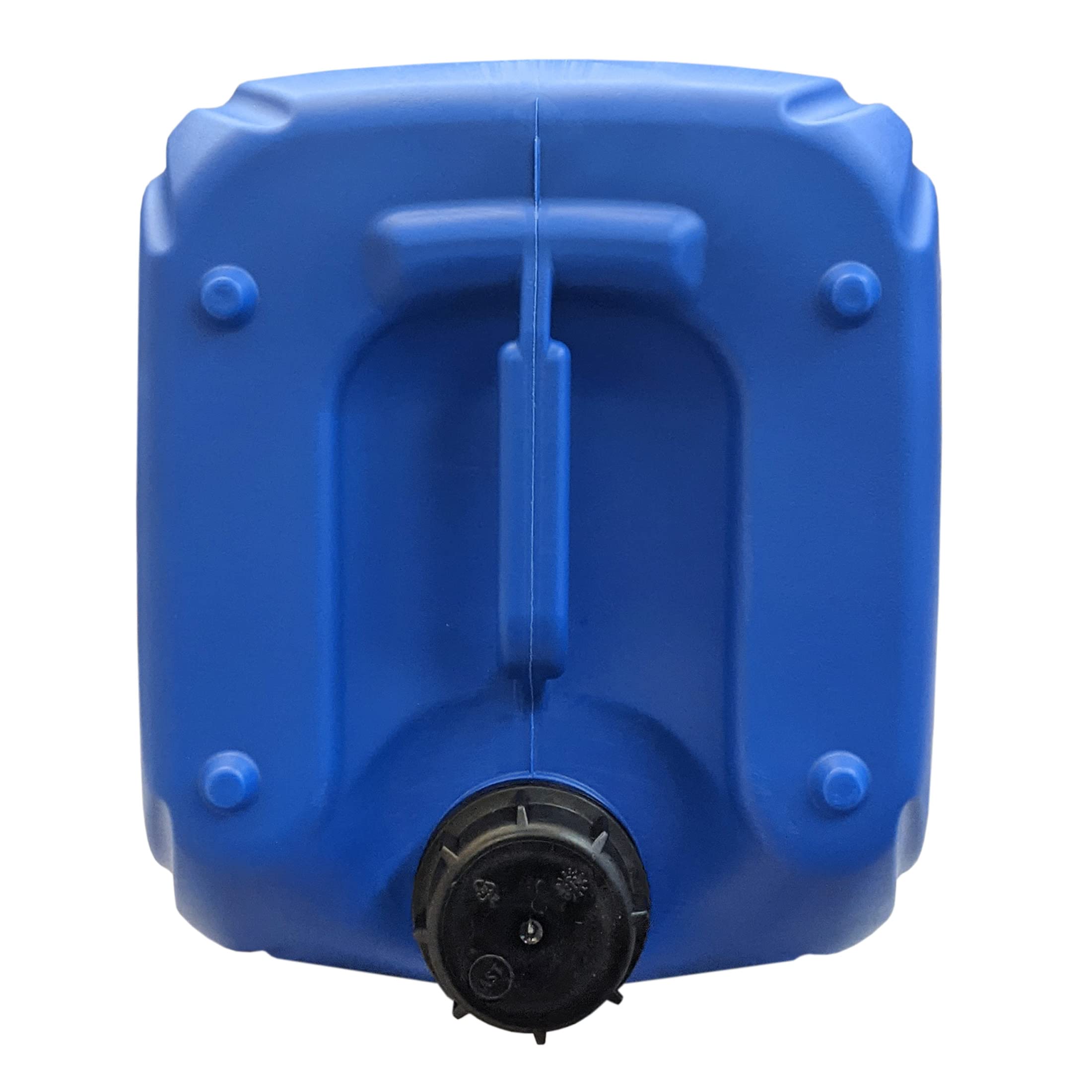 plasteo® Lot de 6 bidons à Eau Bleus de 20 l avec Bouchons et 1 Robinet d'écoulement | sans BPA | Convient à Un Usage Alimentaire | Camping Portable | Intérieur et extérieur | Fabriqué en Allemagne