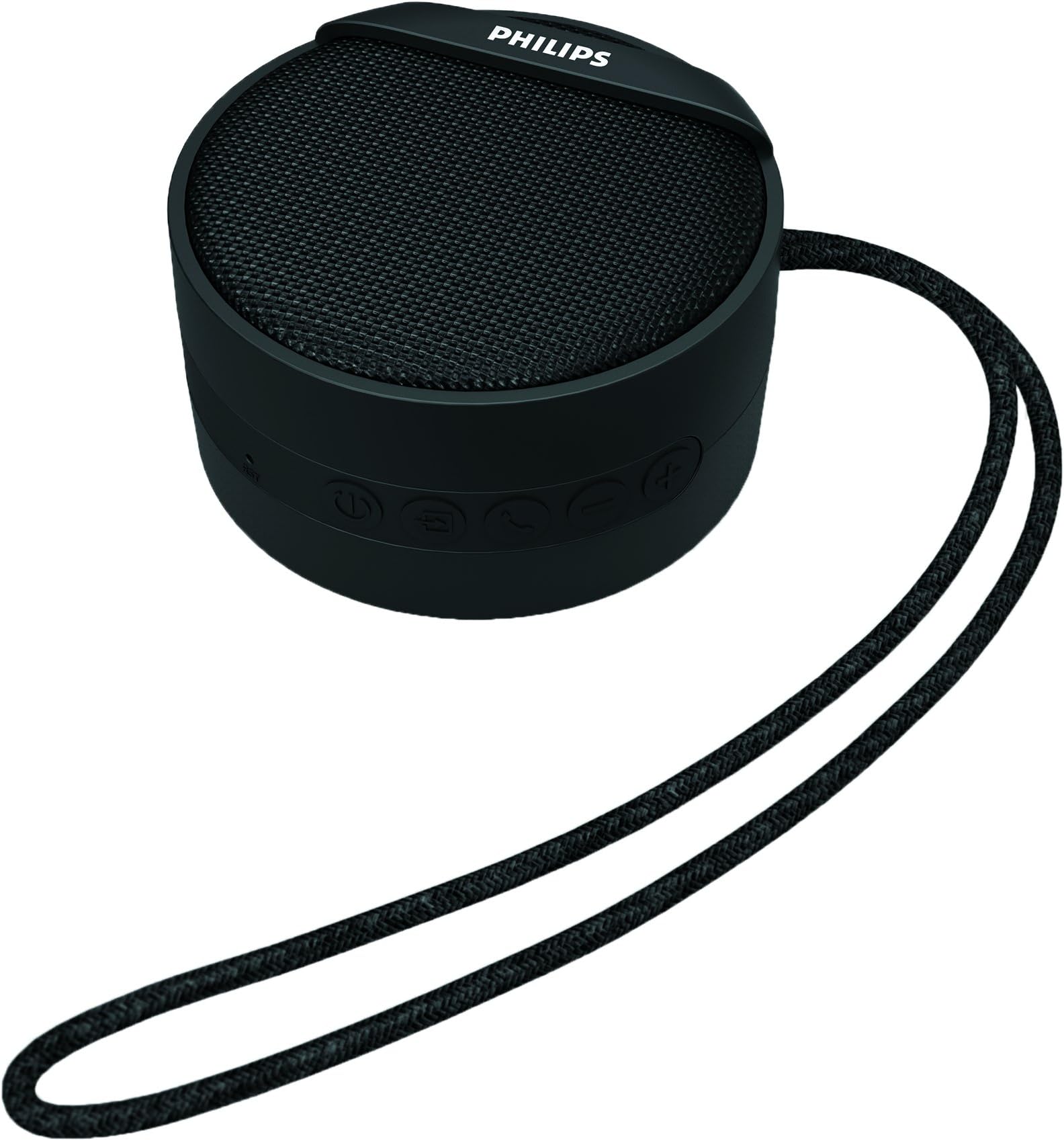 Philips Audio Bt40Bk/94 Bluetooth Portable Wireless Speaker With Carrying Strap, Built-In Mic And Sd Card Slot (Black)