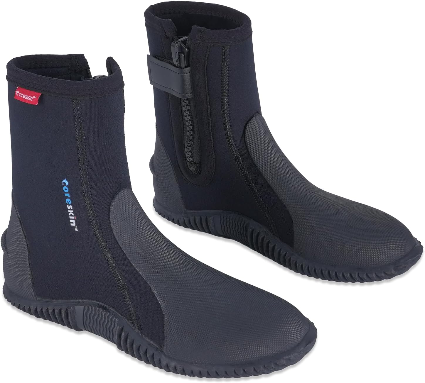 Coreskin Neoprene Dive Boots 5mm with Anti-Slip Sole for Water Sports, Scuba Diving, Snorkeling, Rafting, Kayaking