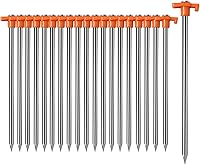 Vista 7 de Cheardia Paquete de 20 Estacas Resistentes para Tienda de Campaña, Estacas de Patio de 9.75 Pulgadas Clavijas de Metal Antioxidante para Tienda