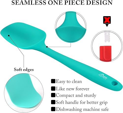 Miniatura 6 de HOTEC Juego de cuchara de cocina de silicona con espátula de silicona