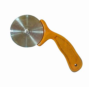 Anjali Stainless Steel Pizza Cutter, Brown