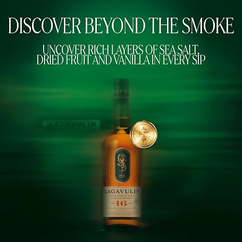 Lagavulin 16 Year Old Islay Single Malt Scotch Whisky | 43% vol | 70cl | Smoky & Intense | Peat-Rich | Sweet & Salty Single Malt | Aged in Oak Casks | Perfect for Whisky Lovers | with Gift Box - 7