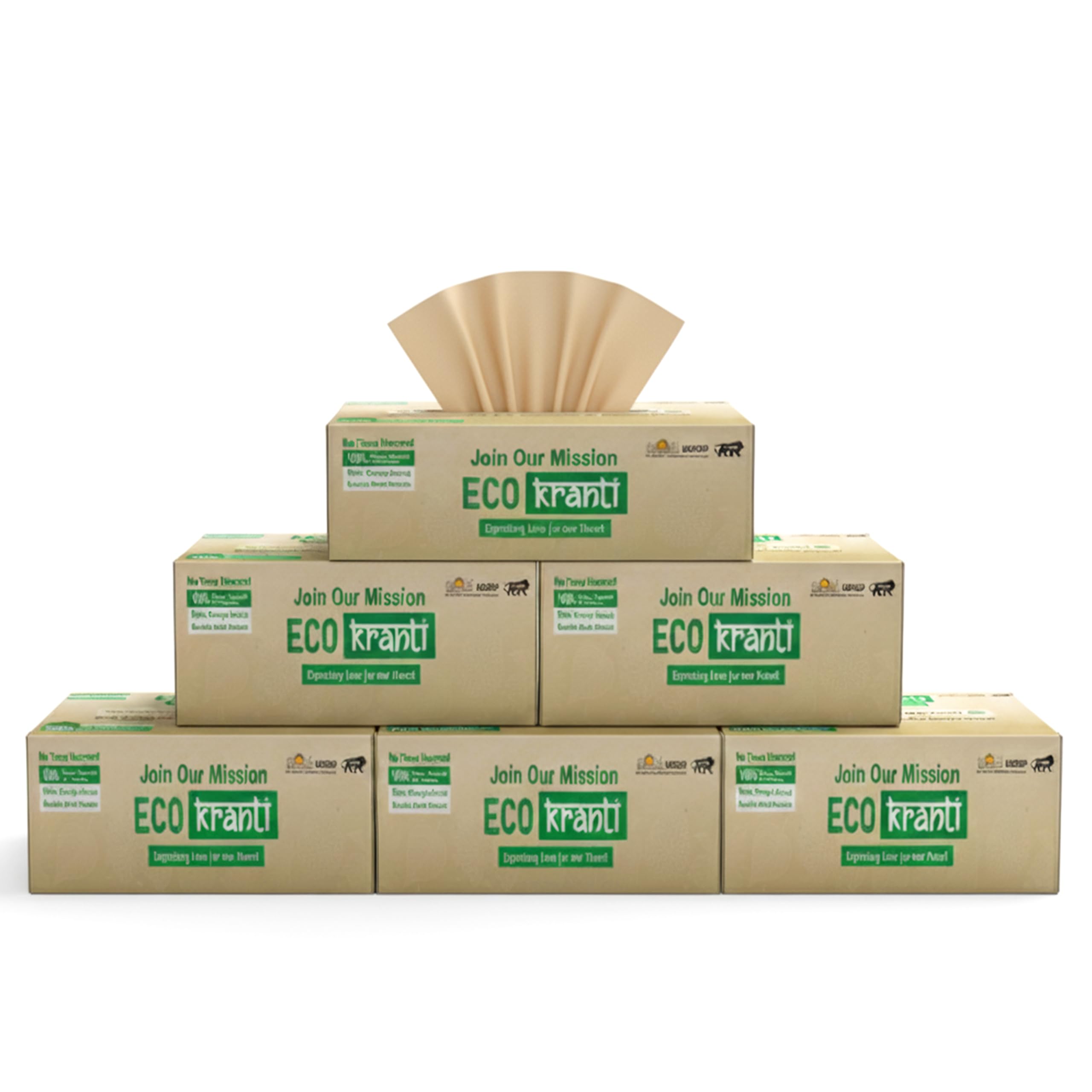 Eco Kranti - Bamboo Facial Tissue Paper Box | 100 Pulls x 6 Packs | 100% Natural | Soft & Absorbent Face Tissues | Biodegradable, Compostable & Eco-Friendly | Travel-Friendly Napkins-image-36