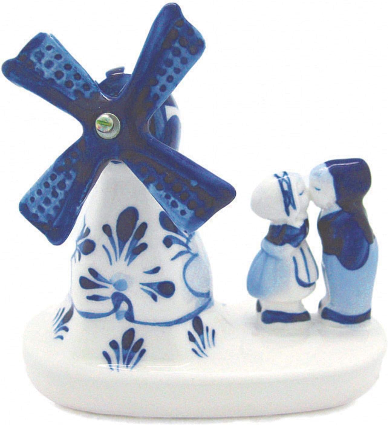 Essence of Europe Gifts E.H.G Windmill & Delft Kissing Couple 3"