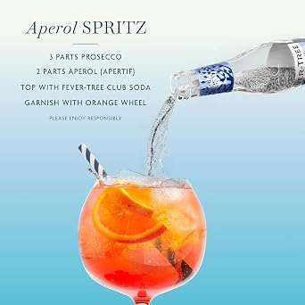 Fever-Tree Club Soda Premium Zero Calorie Mixer for Cocktails and Mocktails, 6.8 fl oz Bottles, Pack of 24 Naturally Sourced, Non-GMO