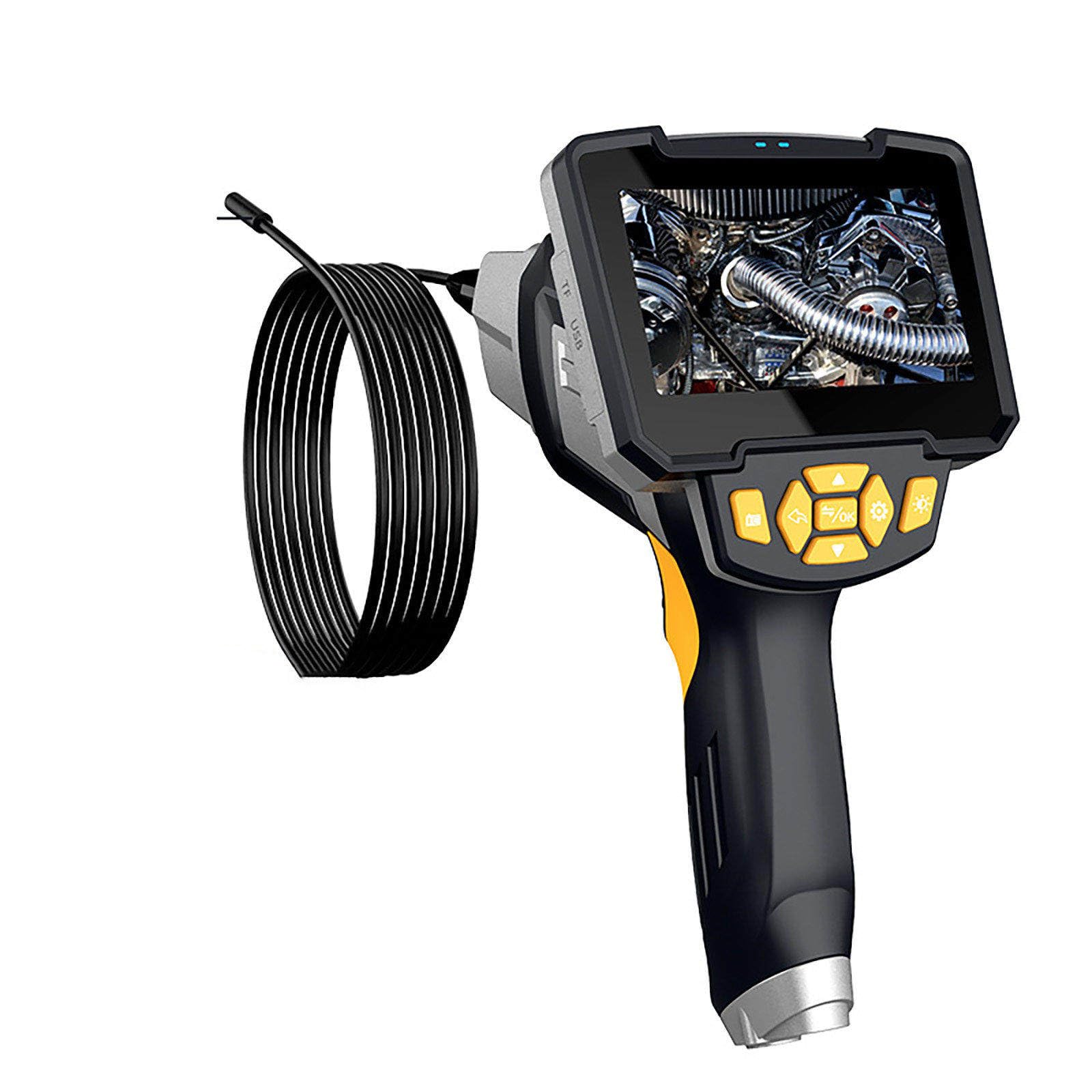 Endoscopio industriale, Telecamera portatile di ispezione HD 1080P, Telecamera serpente impermeabile IP67, doppia lente da 8 mm, design palmare