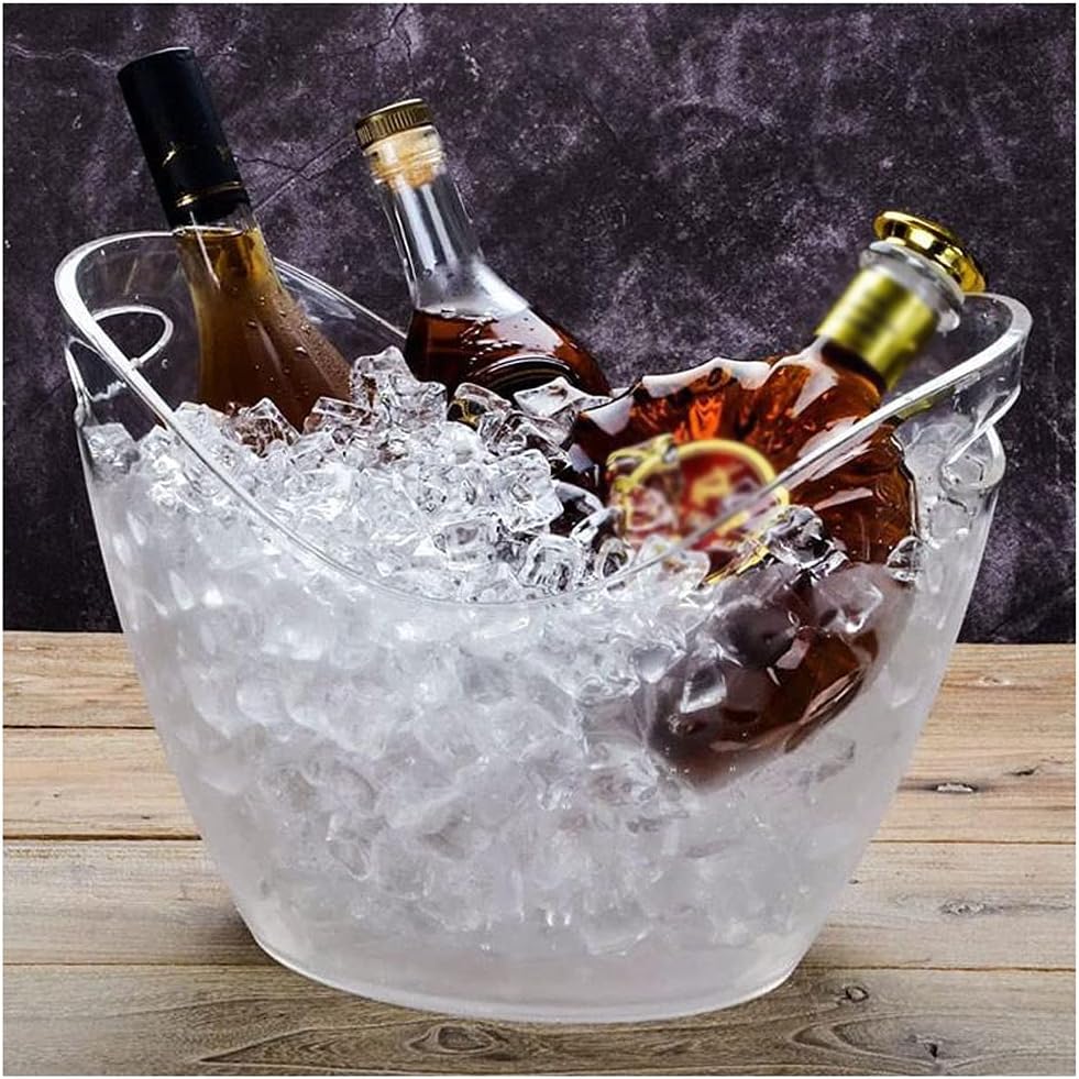 Saturey Quart Ice Bucket Plastic Transparent Ingot Ice