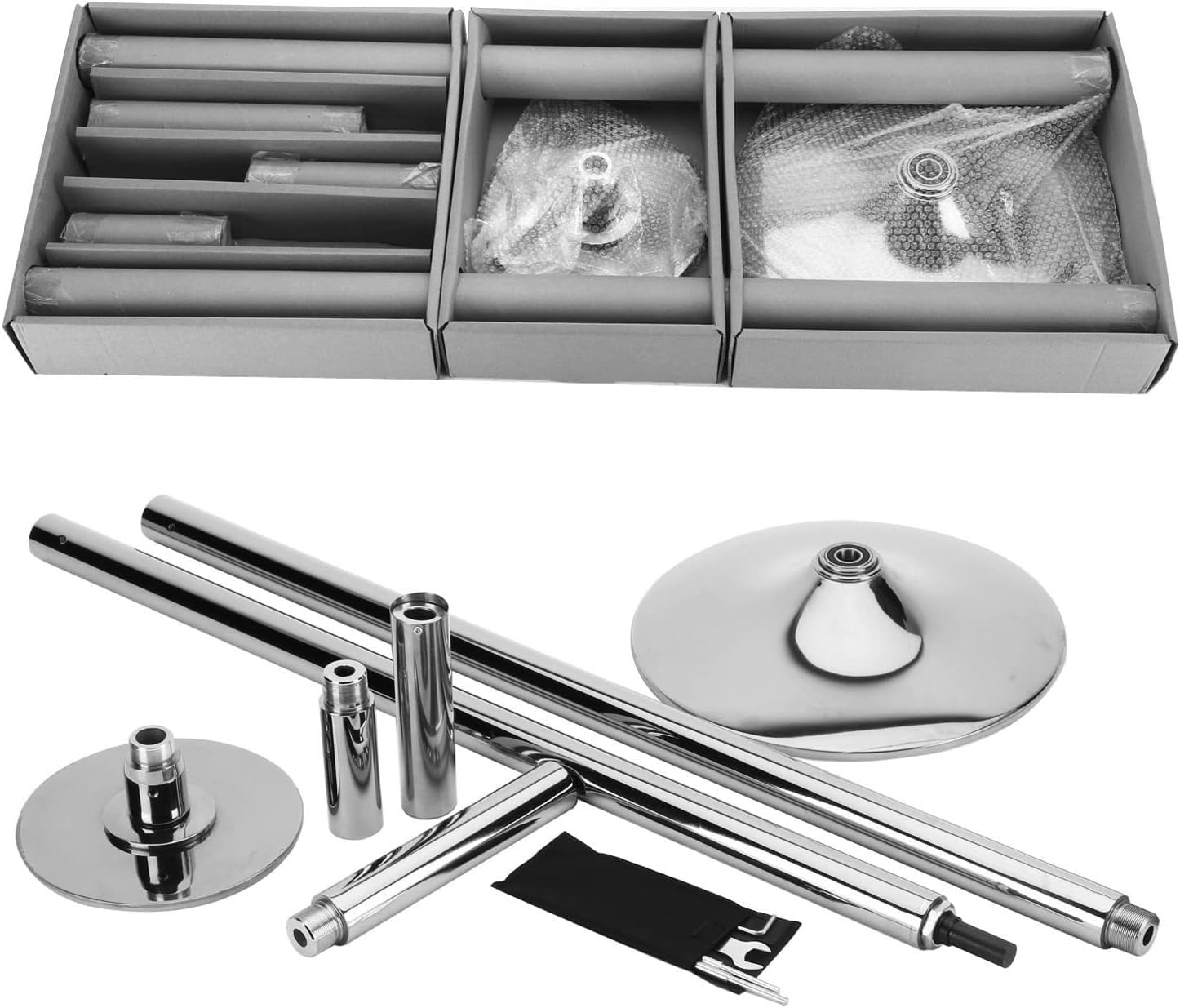 AviiSo Palo da Pole Dance 2,2 m 2,7 m 3 m 3,2 m 3,6 m 3,7 m 3,8 m Palo Non Montato a soffitto per Esercizi per Principianti, Kit Asta da Ballo Rimovibile Portatile da 45 mm(Size:2.9M-3M/9.4ft-9.8ft)