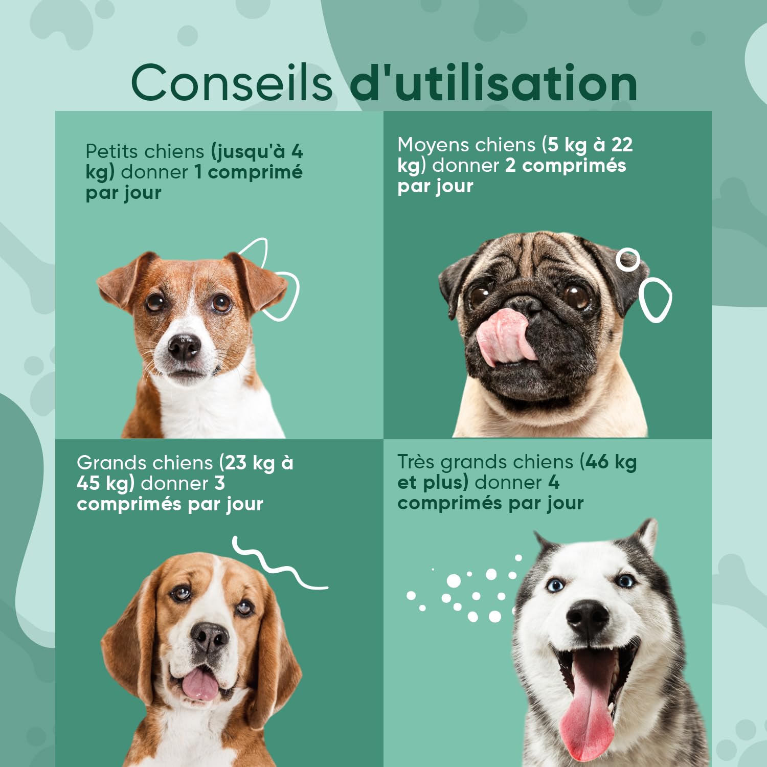 Anti Coprophagie Chien - 120 Comprimés Goût Poulet - Empêche Ingestion de Crottes, Confort Digestif, Haleine Fraîche - Enrichi en Yucca, Camomille, Persil, Probiotiques Chien & Enzymes Digestives