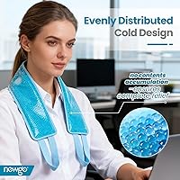 Vista 2 de NEWGO Bolsa de hielo para aliviar el dolor de cuello, elegible para FSA, envoltura de hielo de cuello para alivio del dolor cervical, presión