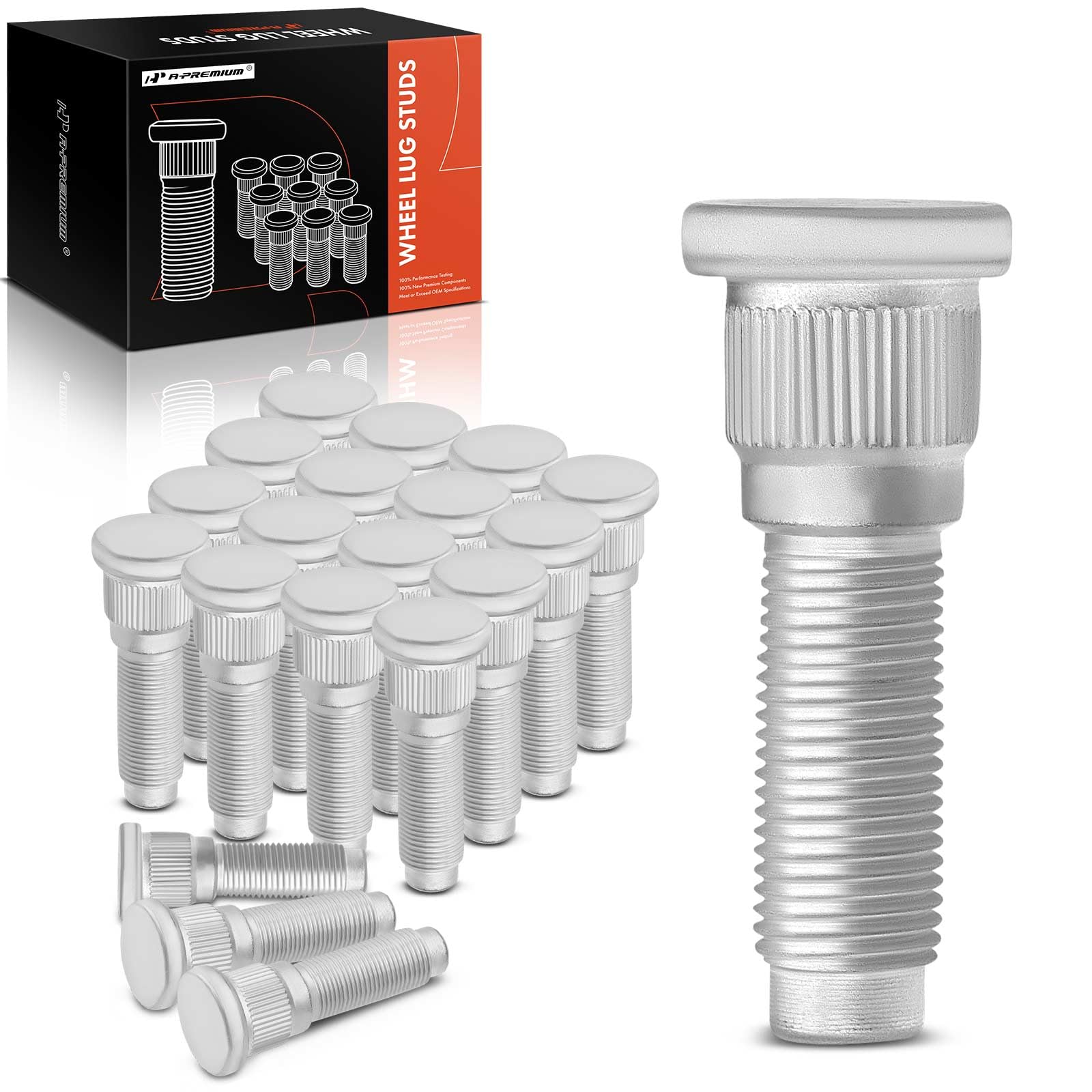 A-Premium 1/2 inch-20 Wheel Studs Compatible with Jeep Commander 2006 2007 2008 2009 2010 Front and Rear Side 20-PC Set