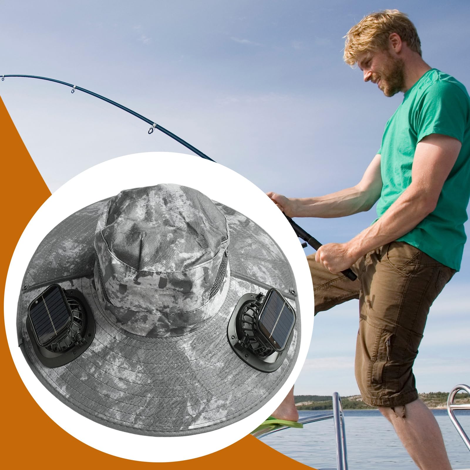 Cappello con Ventilatore Solare Protezione Rinfrescante | Copricapo Outdoor Escursionismo Campeggio Pesca Attrezzatura Personale Per Spiaggia Pesca Campeggio Outdoor Viaggi