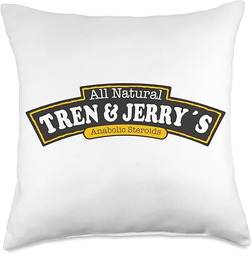 I LOVE TREN Bodybuilder Bodybuilding Fitness Gym I Love TREN - Almohada divertida con cita de entrenamiento, diseño de gimnasio de culturista, 18 x