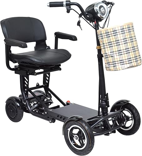 Comfygo MS-3000 Scooter eléctrico para adultos, scooters plegables para personas mayores, scooter de movilidad de 4 ruedas con silla, scooter
