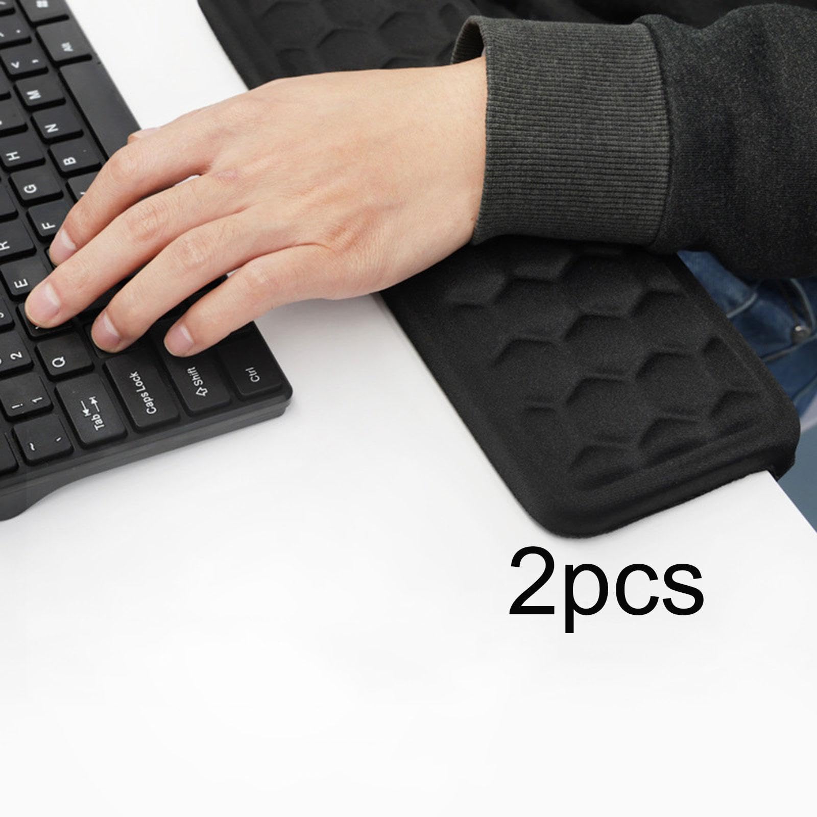 predolo 2 reposabrazos para escritorio, protectores de bordes, cojines suaves para antebrazos y, reposamuñecas para teclado y oficina, 11,81 x 4,13