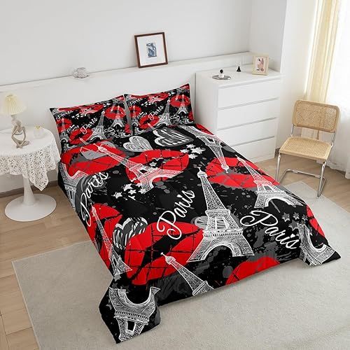 Miniatura 9 de Erosebridal Juego de edredón de pestañas tamaño King, ropa de cama de unicornio femenino con pestañas para niñas y mujeres, elegante edredón