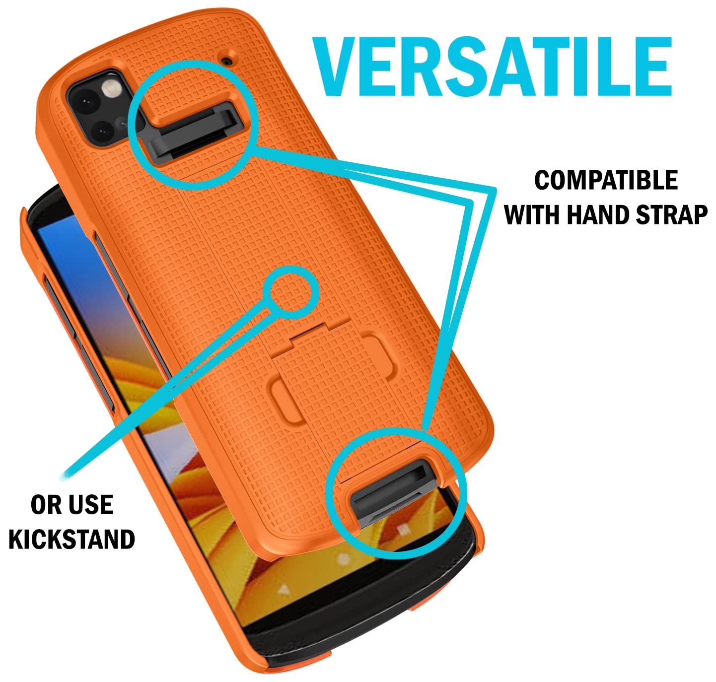 Amazon.com: Nakedcellphone Case + Hand Strap Combo for Zebra TC53