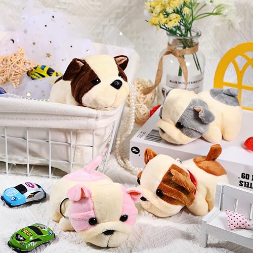 Miniatura 5 de Chalyna 12 piezas de lindo juguete de peluche de 4 pulgadas, mini peluche de sirena, tigre, tortuga, cachorro, cerdo, alpaca, gato, adornos de