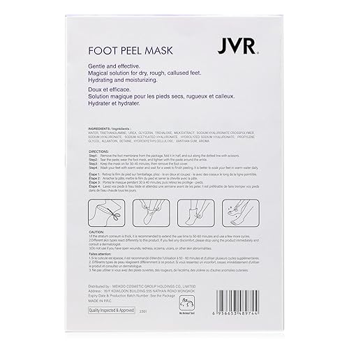 Miniatura 7 de Mascarilla exfoliante para pies, 3 pares, removedor exfoliante de callos para reparar talones agrietados y piel muerta y seca, para pies más suaves