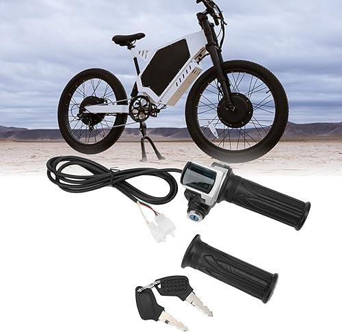 Miniatura 8 de Empuñaduras de mango de acelerador, juego de llaves de bloqueo de acelerador eléctrico para motocicleta, scooter de 48 V