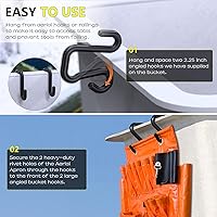 Vista 3 de Lineman Tool Board, Aerial Apron, Bucket Truck Tools Organizer with Over 16 Pockets, Tool Organizer for Bucket Trucks and Lineman, Includes Two 2