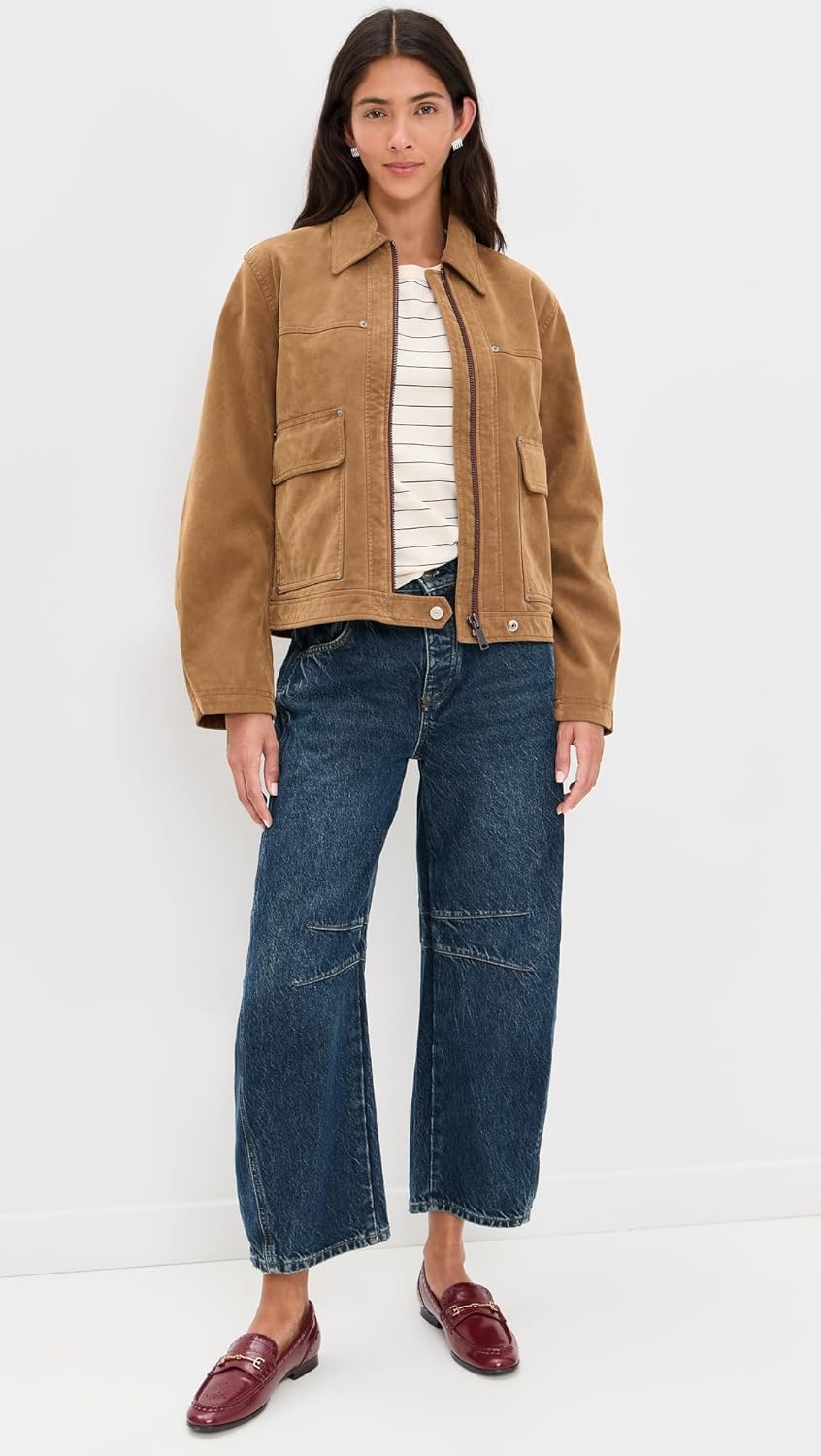Free People Women's Blair Faux Suede Jacket - Image 3