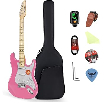 Bullfighter 39 Inch Electric Guitar, 4/4 Full Size, SSS Pickup, Electric Guitar ST for Beginners &amp; Music Lovers Includes Acce