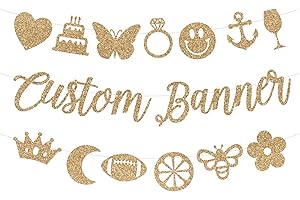 Customized Gold/Silver Script Banner For Special Occasions