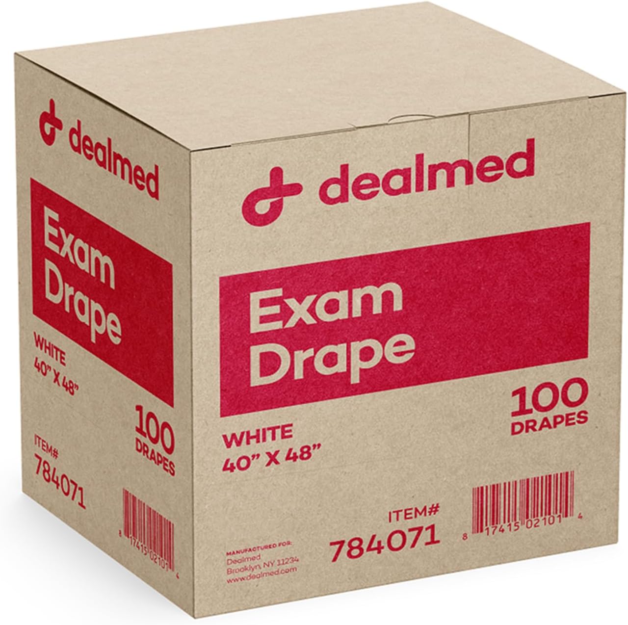 Dealmed Drape Sheets – 100 Count of 2-Ply Drape Sheets, White Material, Perfect for Hospitals, Medical Facilities, and Physicians’ Offices, 40" x 48"