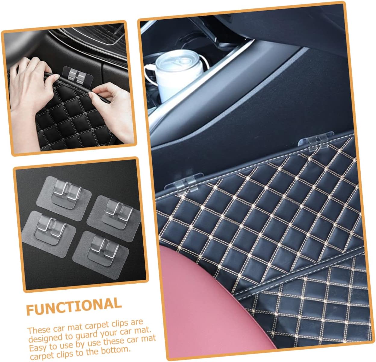 Garneck 30pcs Mat Clips Auto Carpet Grippers Weatherproof Car Mats Accessories