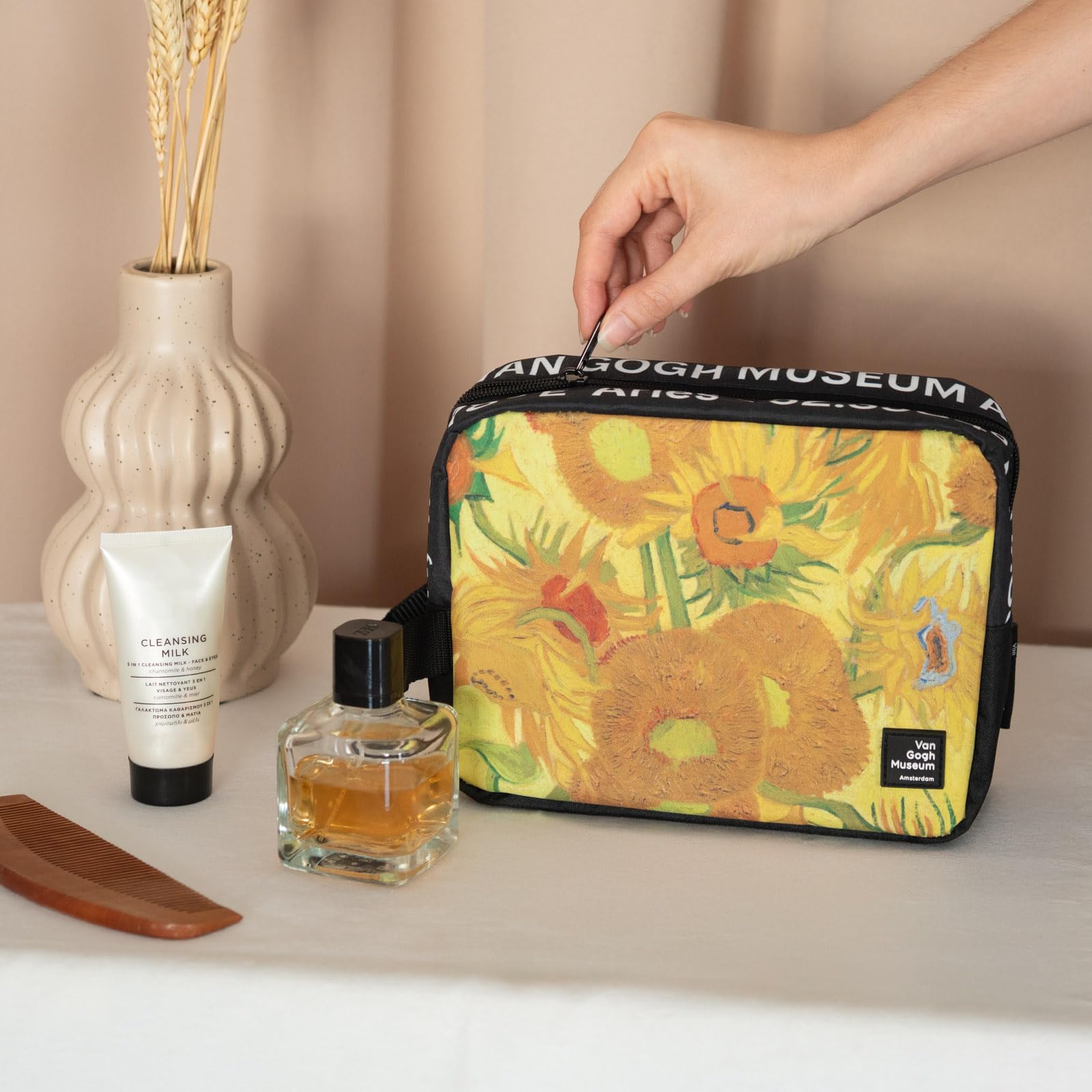Grupo Erik Cosmetic Bag Van Gogh Museum | Cosmetic Case, Large Pencil Case, Cosmetic Pouch, Travel Toiletry Bag | Van Gogh Gifts Under 15 Pounds, Art Gifts For Women & For Men