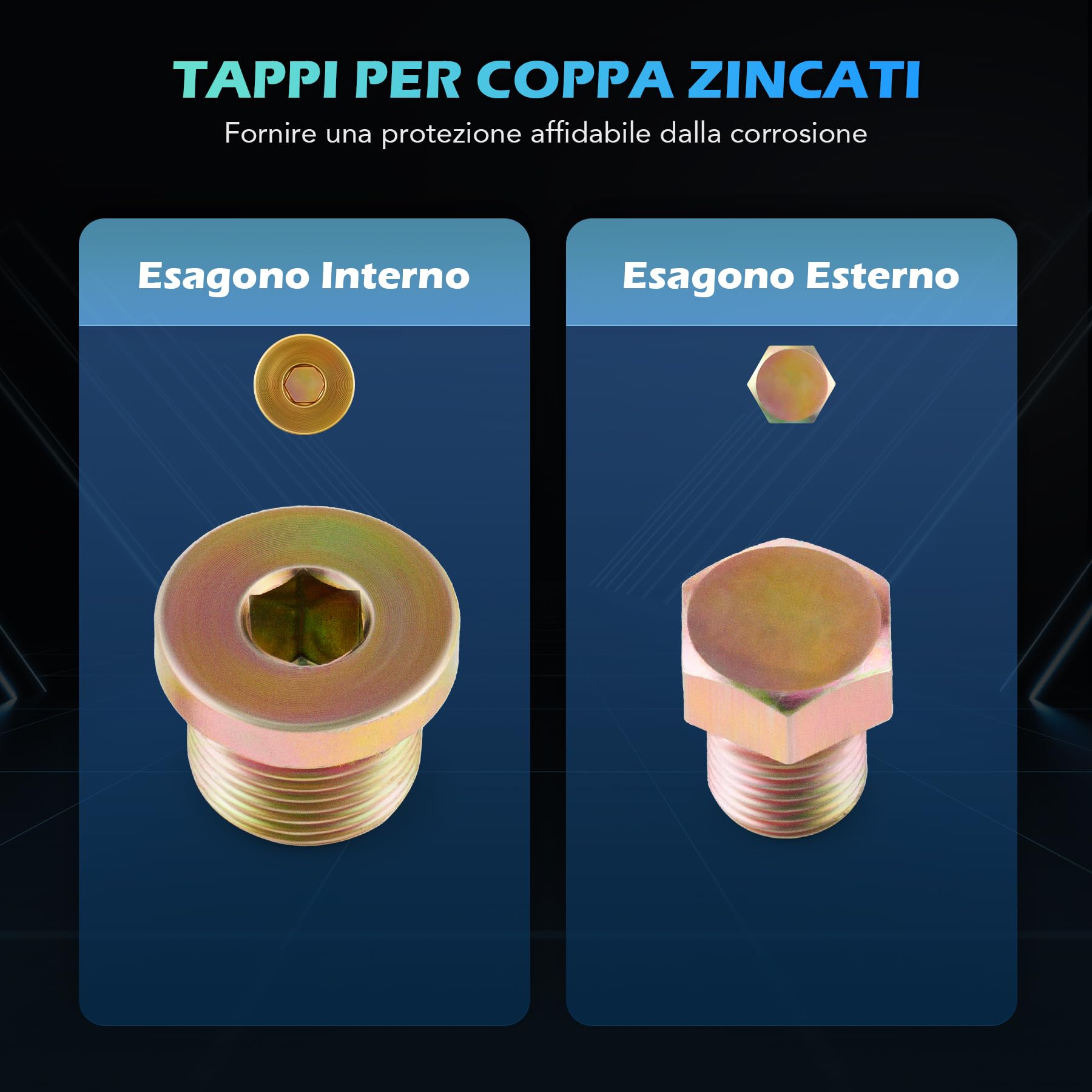 Orion Motor Tech 150 Pezzi Kit Riparazione Filettatura per Coppa dell'Olio M13 M15 M17 M20 M22 Kit Riparazione Filetti del Tappo di Scarico dell'Olio con Rondelle Rubinetti Filettati Tappi di Scarico