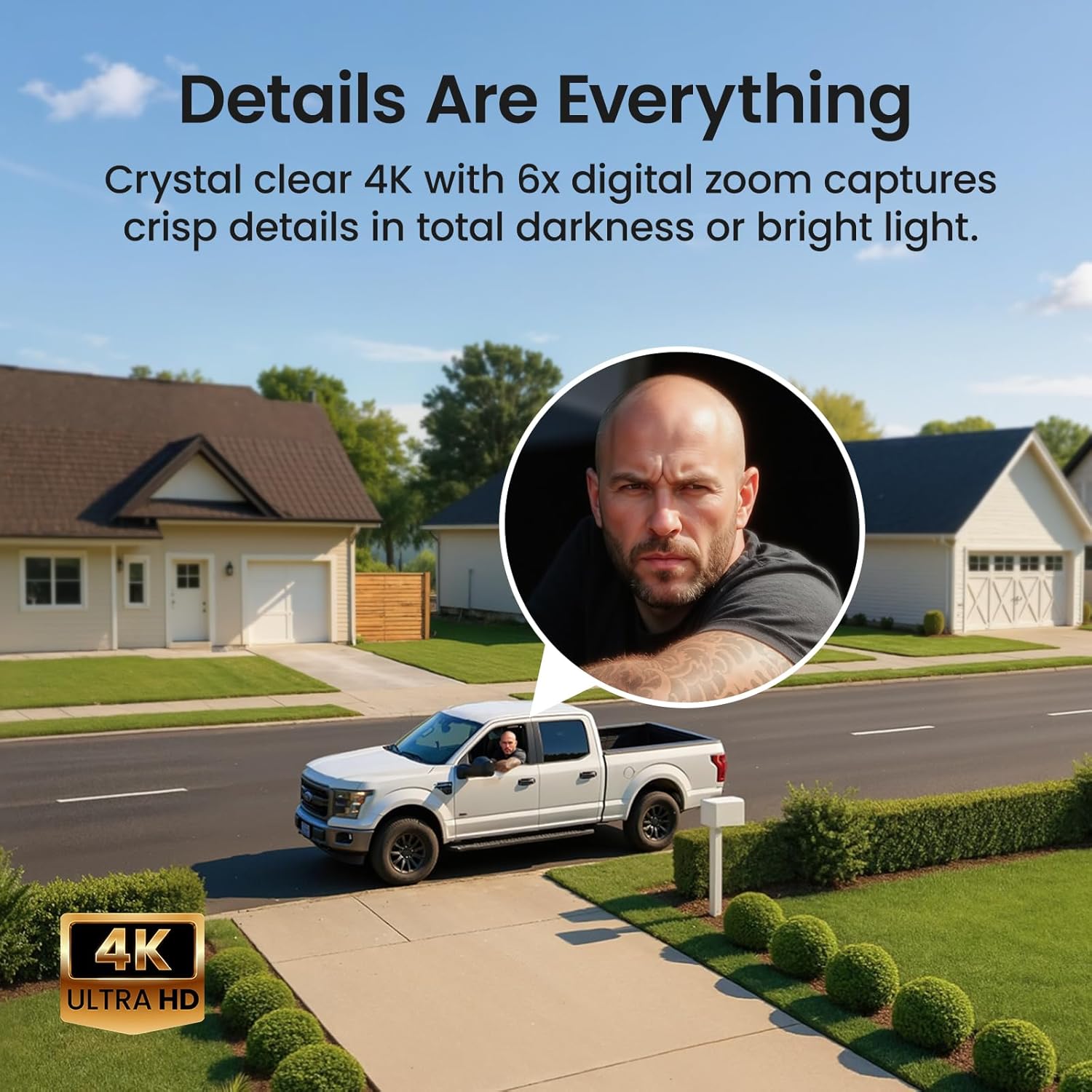 aosu T2 Ultra 4K Security Cameras Wireless Outdoor, 6 Cam Kit, Smart Home Security System with TrueColor Night Vision, AI Recognition & 360° Motion Tracking, Solar Power, Expandable 1TB Local Storage - Image 3