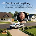 AOSU T2 Ultra, 4K Solar Security Cameras Wireless Outdoor, Home Security Camera System with TrueColor Night Vision, AI Recognition&Motion Track, 360°Pan&Tilt, Compatible with AOSUbase and Cortex