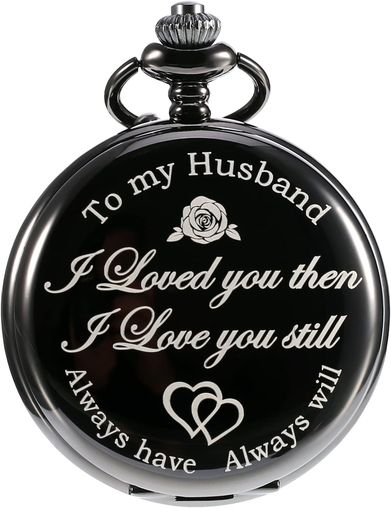 Pangda Men's Pocket Watch Engraved Pocket Watch Gift for Husband Anniversary