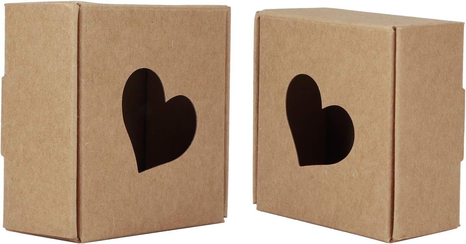 Qioniky Soap Box, Candy Box, Kraft Paper Box, for DIY Crafts Gift Packaging