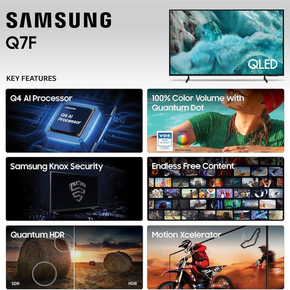 Samsung QN85Q7FKIT1 Q7F Series QLED 4K UHD Smart TV HDR10+, Alexa Build-in, Bluetooth w/ 12 Month CPS Protecti