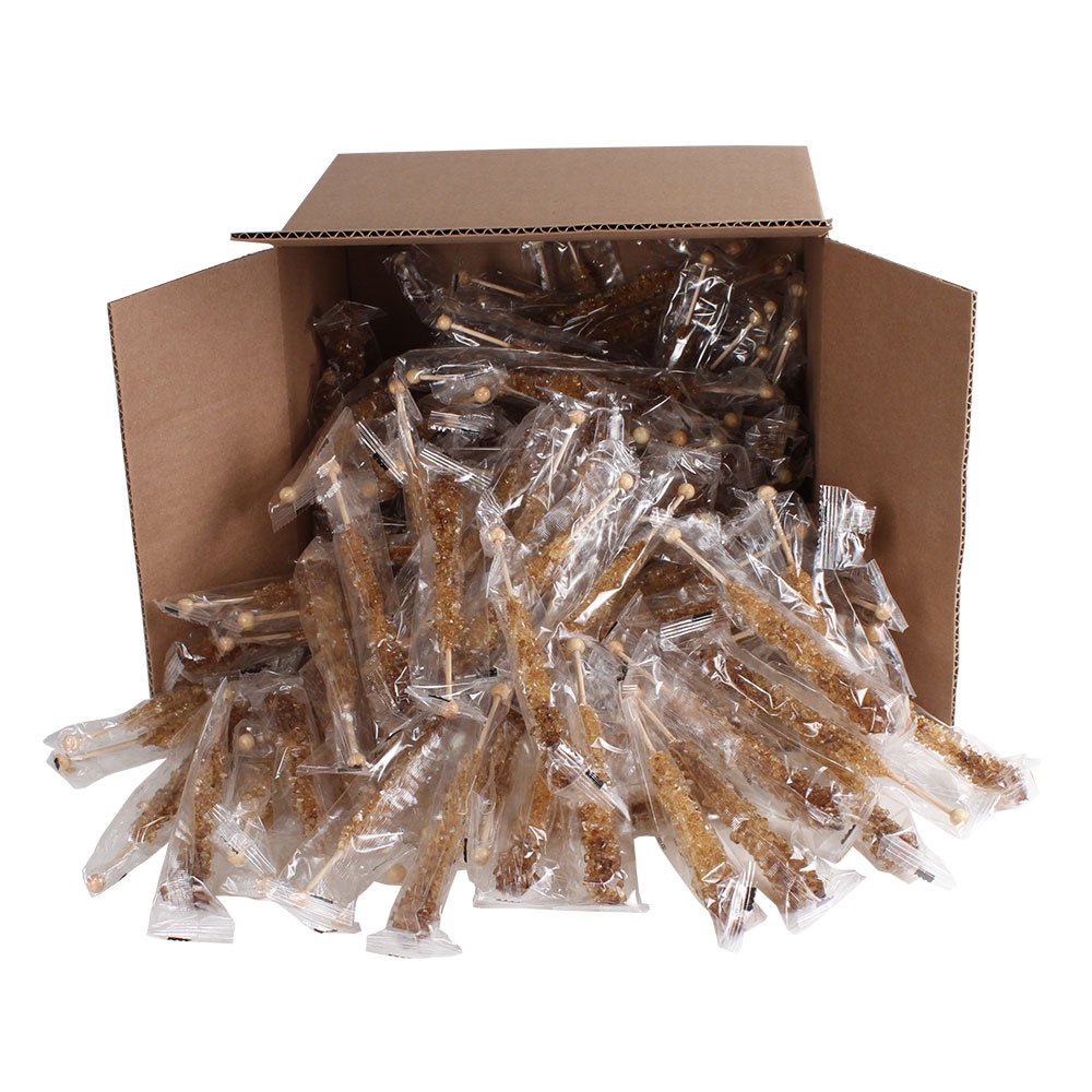 Extra Large Rock Candy Sticks: 144 Root Beer Lollipop - Brown Rock Candy Sticks - Individually Wrapped - Espeez Rock Candy Sticks for Candy Buffet, Birthdays, Weddings, Receptions and Baby Shower