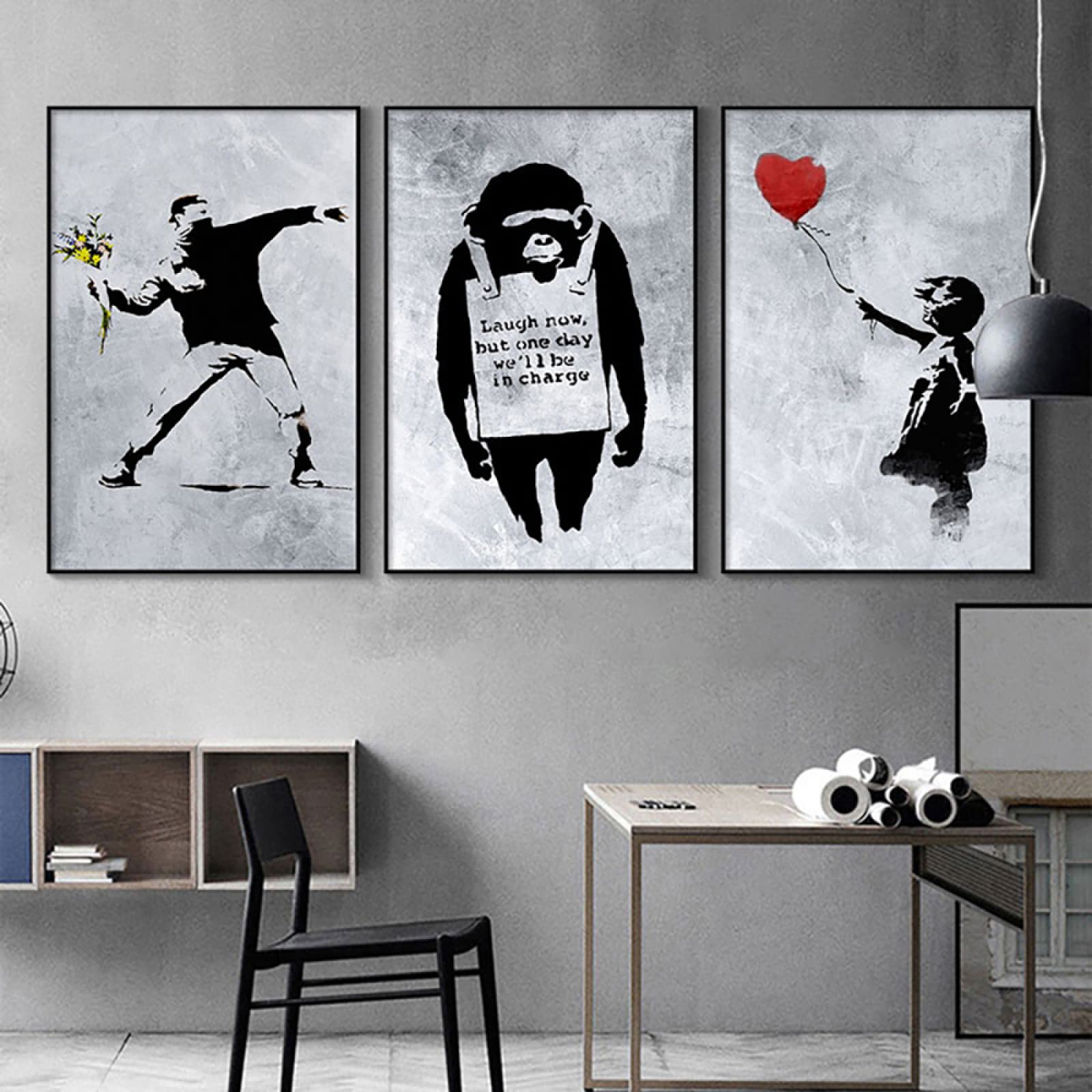 No.65♡超絶特大サイズ♡キャンバスアート　ブランドアートポスター　バンクシー Amazon.co.jp: Banksy バンクシー ポスター Poster グラフィティ