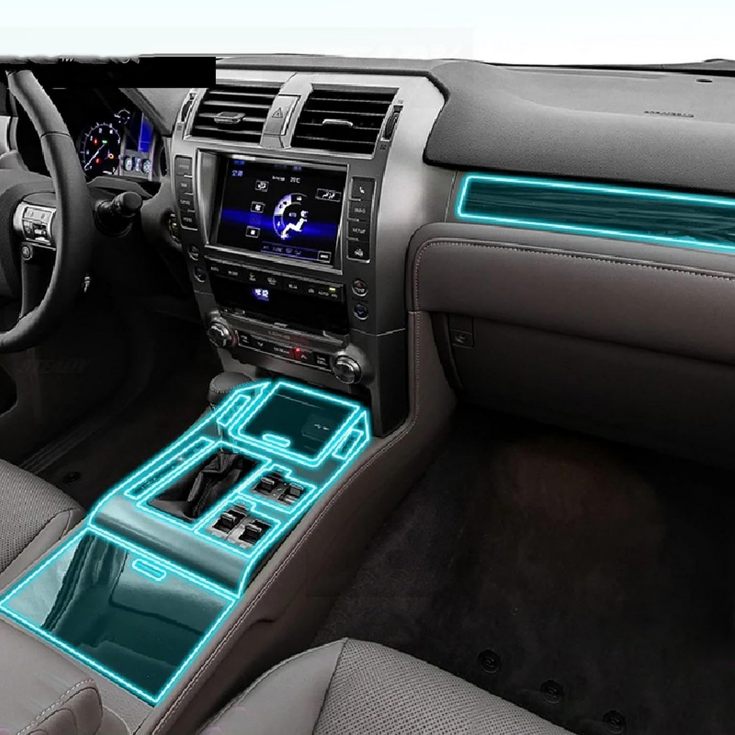 Film protecteur TPU intérieur Lexus GX 2010-2022 haute clarté