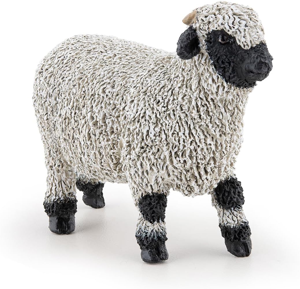 Papo - Realistic Valais Blacknose Sheep Figure - Ages 3+ - Farm Life Collection - Educational Play Farm Animals - Gift Idea Toy for Girls and Boys